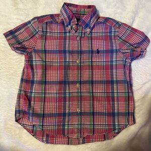 Ralph Lauren multi colored button down shirt, size 2T.